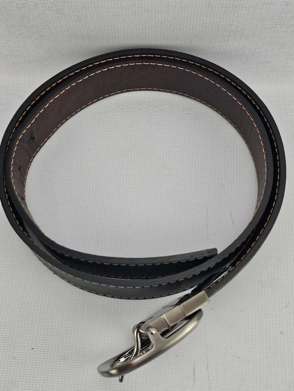 True Religion Men's Reversible Lumin Textured Roller Twist Belt Size 38